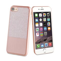 Apple iPhone 7 Glitter dėklas Muvit Rose Gold kaina ir informacija | Telefono dėklai | pigu.lt