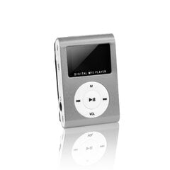 Setty Metal Clip MP3 Плеер с FM Радио LCD Дисплей Micro SD слот до 32GB всроенным Li-Ion аккумулятором Серебристый цена и информация | MP3-плееры | pigu.lt