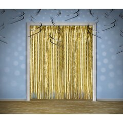 Желтая фольга занавес, 90x250cm цена и информация | Праздничные декорации | pigu.lt