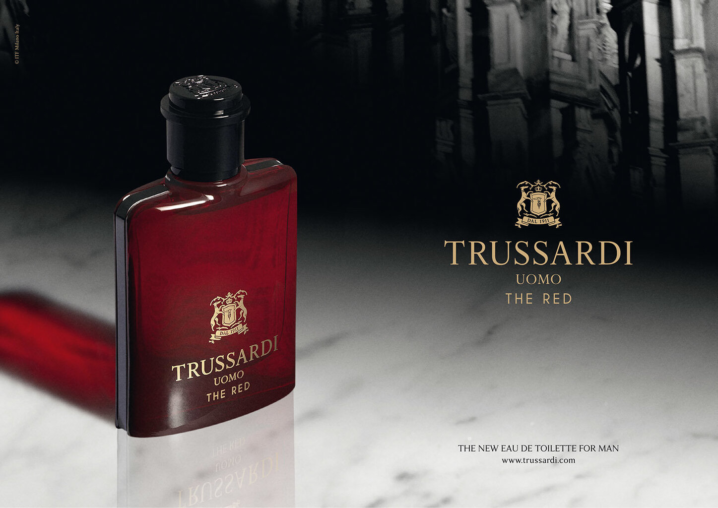 Rinkinys Trussardi Uomo The Red: EDT vyrams 50 ml + dušo želė 100 ml цена и информация | Kvepalai vyrams | pigu.lt