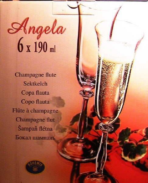 Bohemia šampano taurės Angela, 6 vnt kaina ir informacija | Taurės, puodeliai, ąsočiai | pigu.lt