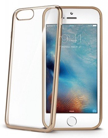 Cover Laserby Celly, skirtas Apple iPhone 7 Plus, auksinis цена и информация | Telefono dėklai | pigu.lt
