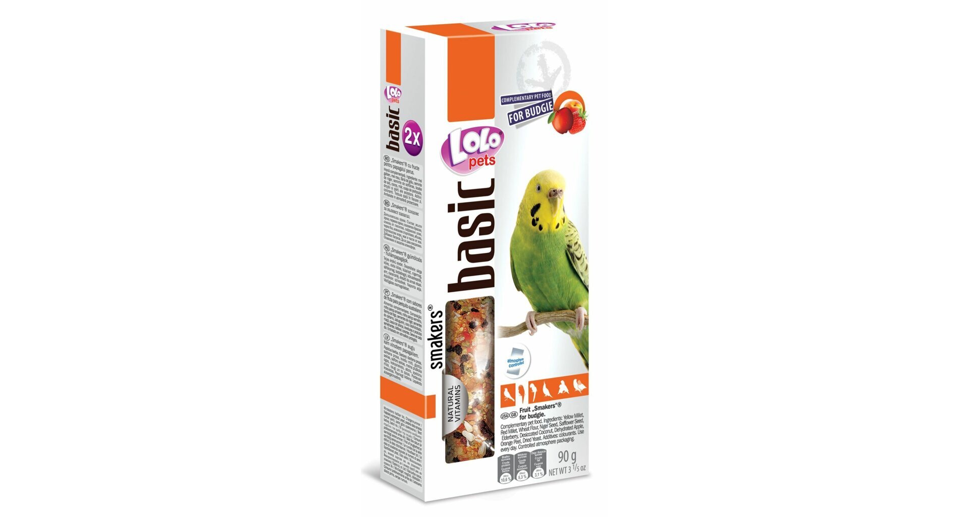 Papildomas maistas banguotoms papūgoms LoLo Pets, 90 g цена и информация | Lesalas paukščiams | pigu.lt