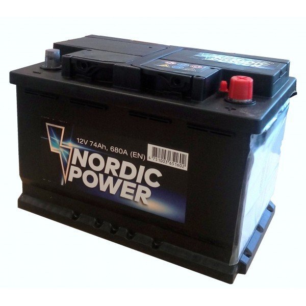 Akumuliatorius Nordic Power 74 Ah 680A 12V цена и информация | Akumuliatoriai | pigu.lt