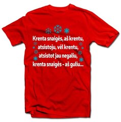 Marškinėliai "Krenta snaigės..." цена и информация | Оригинальные футболки | pigu.lt