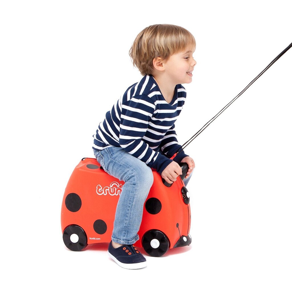 Vaikiškas lagaminas Trunki Ladybug Harley, raudonas kaina ir informacija | Lagaminai, kelioniniai krepšiai | pigu.lt