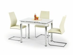 Išskleidžiamas stalas Halmar Logan 2, baltas kaina ir informacija | Virtuvės ir valgomojo stalai, staliukai | pigu.lt