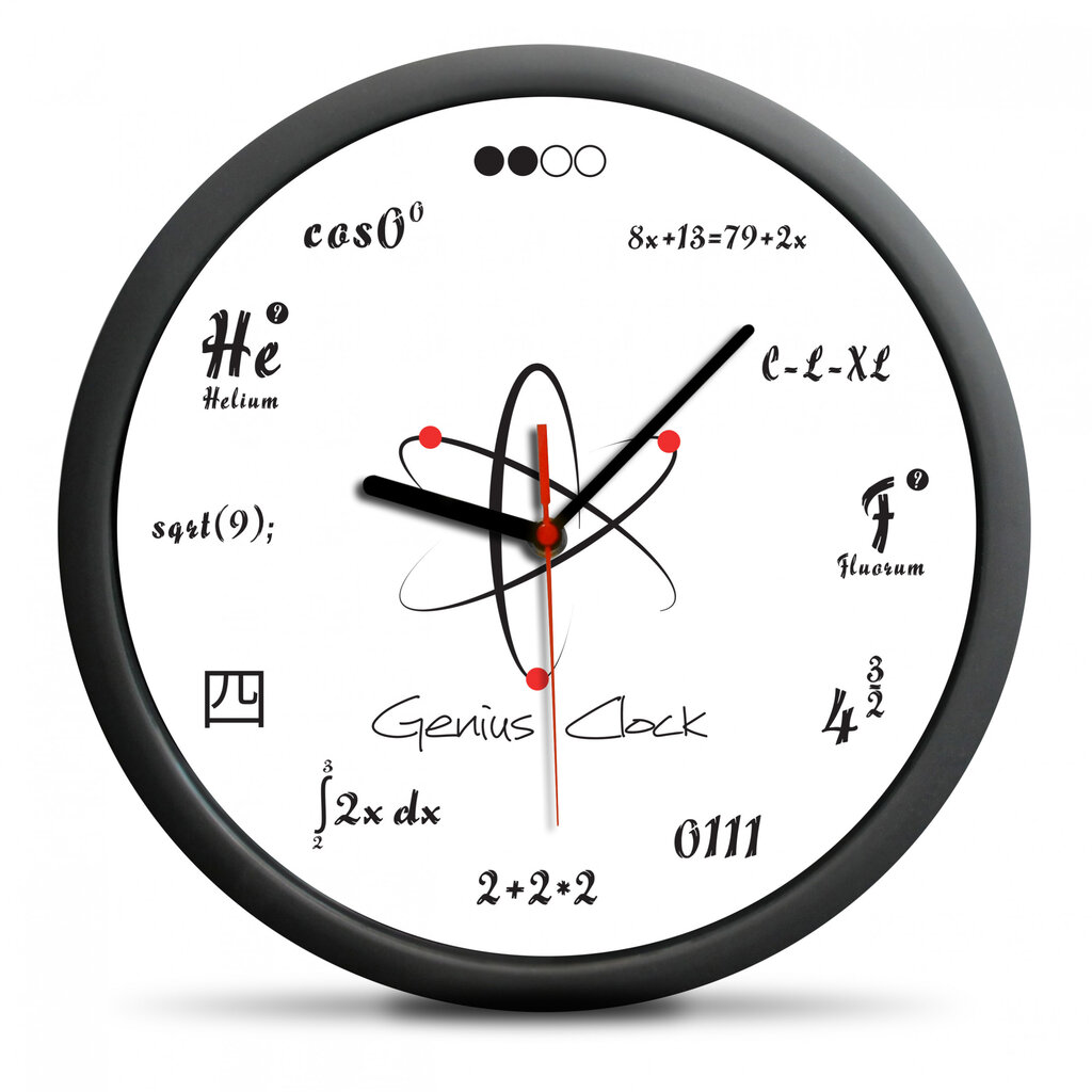 Laikrodis Genijus, 30 cm, 1 vnt. цена и информация | Kitos originalios dovanos | pigu.lt