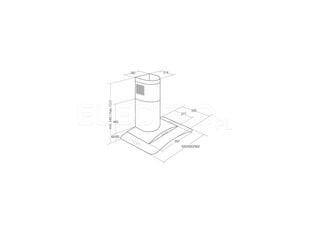 Вытяжка Akpo WK-4 Largo Eco 60, черная цена и информация | Вытяжки на кухню | pigu.lt