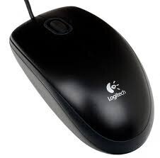 Optinė pelė Logitech B100 USB for Business (910-003357), juoda kaina ir informacija | Pelės | pigu.lt