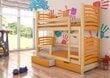 Dviaukštė lova Osuna 180x75 cm, oranžinė/ruda kaina ir informacija | Vaikiškos lovos | pigu.lt