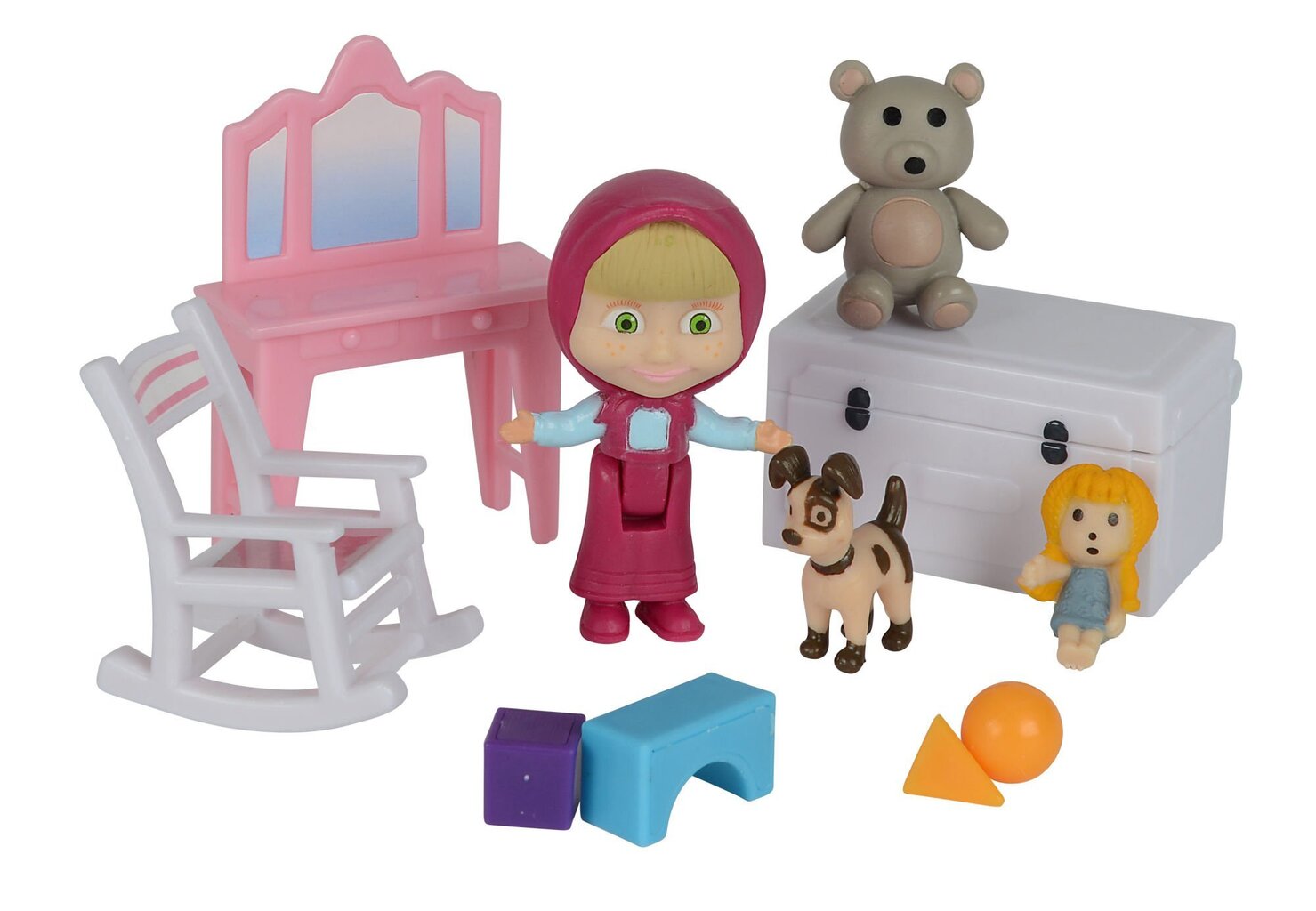 Mašos namelis su priedais Simba Maša ir Lokys kaina ir informacija | Žaislai mergaitėms | pigu.lt