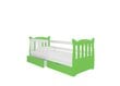Vaikiška lova Lena, 160x75 cm, žalia/balta цена и информация | Vaikiškos lovos | pigu.lt
