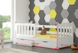Vaikiška lova Lena, 160x75 cm, oranžinė/balta kaina ir informacija | Vaikiškos lovos | pigu.lt