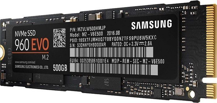 Samsung 960 Evo 500GB M.2 PCIe (MZ-V6E500BW) цена и информация | Vidiniai kietieji diskai (HDD, SSD, Hybrid) | pigu.lt