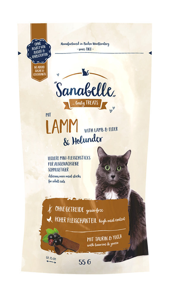Sanabelle Adult Poultry 2kg + 2 x Snack Lamb 55g kaina ir informacija | Sausas maistas katėms | pigu.lt
