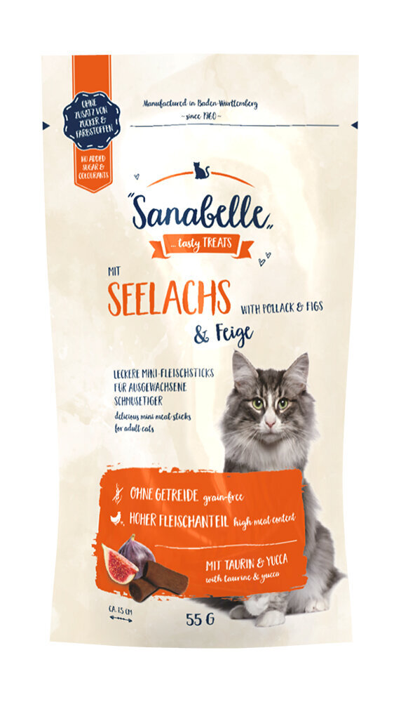 Sanabelle Adult Poultry 2kg+ 2 x Snack Pollack 55g. kaina ir informacija | Sausas maistas katėms | pigu.lt