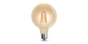 8W LED COG lemputė V-TAC E27, G125, gintarinė, pritemdoma, 2200K (šiltai balta) kaina ir informacija | Elektros lemputės | pigu.lt
