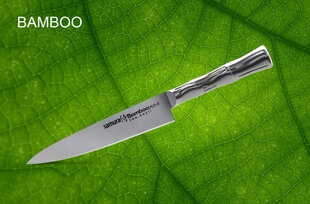 Универсальный кухонный нож Samura BAMBOO 5"/125 мм из AUS 8 японской стали 59 HRC цена и информация | Ножи и аксессуары для них | pigu.lt