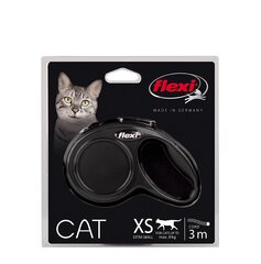 Flexi pavadėlis New Classic XS, 3 m, juodas kaina ir informacija | Pavadėliai, antkakliai, petnešos katėms | pigu.lt