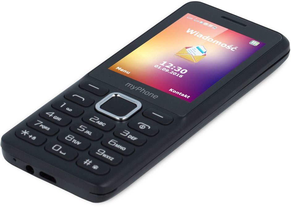 MyPhone 6310, Dual SIM, Black цена и информация | Mobilieji telefonai | pigu.lt