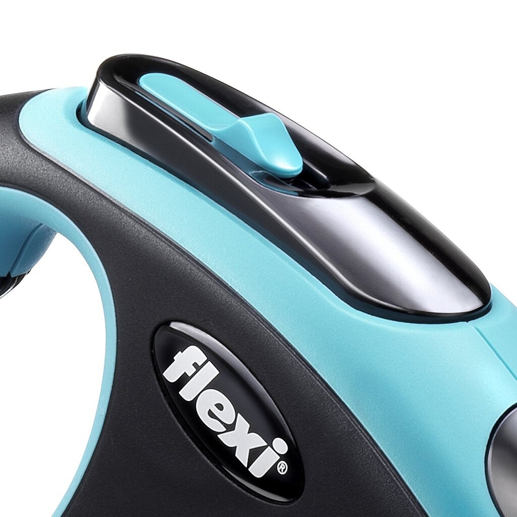 Flexi automatinis pavadėlis New Comfort, mėlynas, 5 m kaina ir informacija | Pavadėliai šunims | pigu.lt