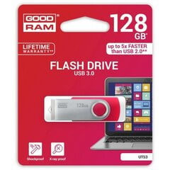 Atmintinė GOODRAM - TWISTER 128GB RED USB3.0 kaina ir informacija | USB laikmenos | pigu.lt