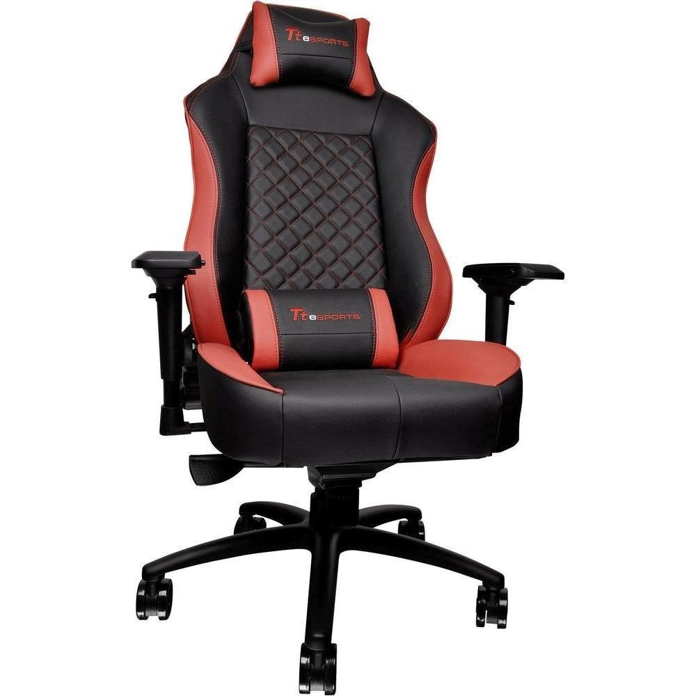 Žaidimų kėdė Thermaltake GTC 500, juoda/raudona kaina ir informacija | Biuro kėdės | pigu.lt