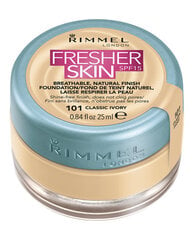 Kreminė pudra Rimmel London Fresher Skin SPF15 25 ml, 101 Classic Ivory цена и информация | Пудры, базы под макияж | pigu.lt