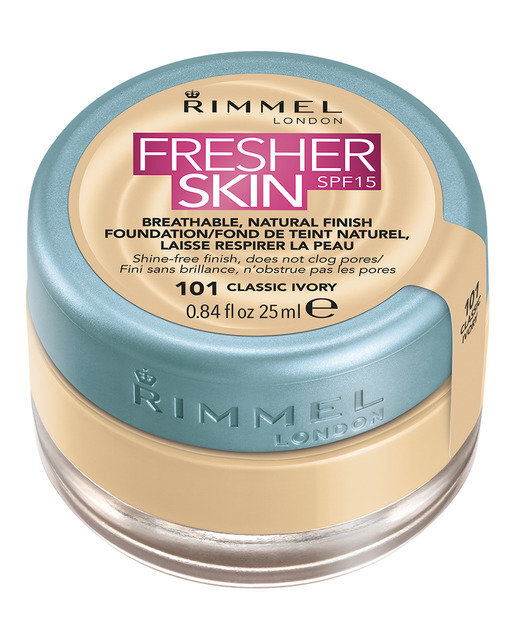 Kreminė pudra Rimmel London Fresher Skin SPF15 25 ml, 101 Classic Ivory kaina ir informacija | Makiažo pagrindai, pudros | pigu.lt