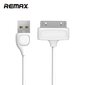 Kabelis Remax Apple 30 - USB 1M, Baltas kaina ir informacija | Laidai telefonams | pigu.lt