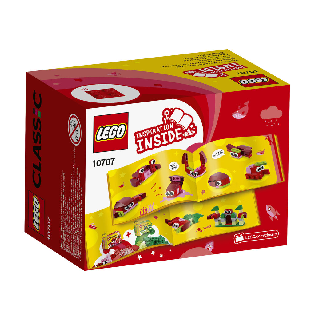 10707 LEGO® CLASSIC Raudonoji kūrybos dėžutė kaina ir informacija | Konstruktoriai ir kaladėlės | pigu.lt