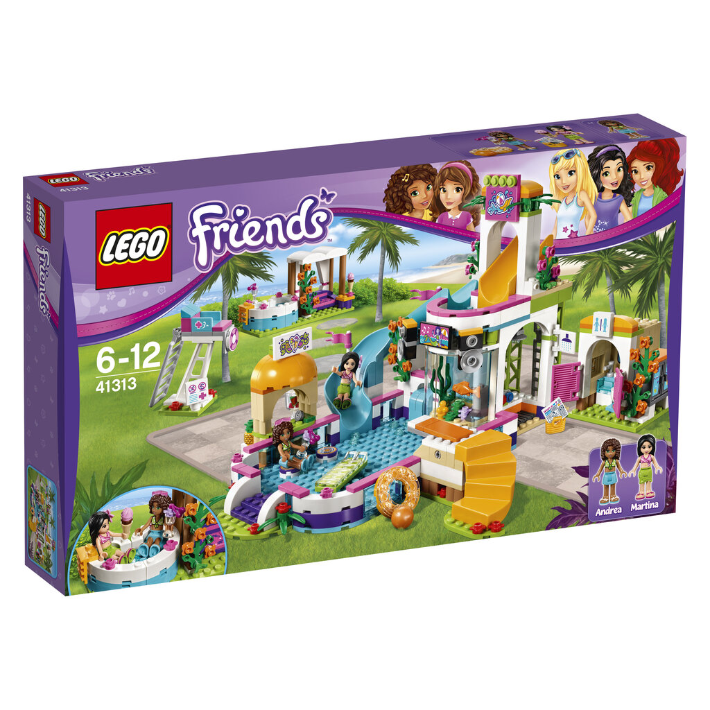 41313 LEGO® FRIENDS Hartleiko vasaros baseinas цена и информация | Konstruktoriai ir kaladėlės | pigu.lt