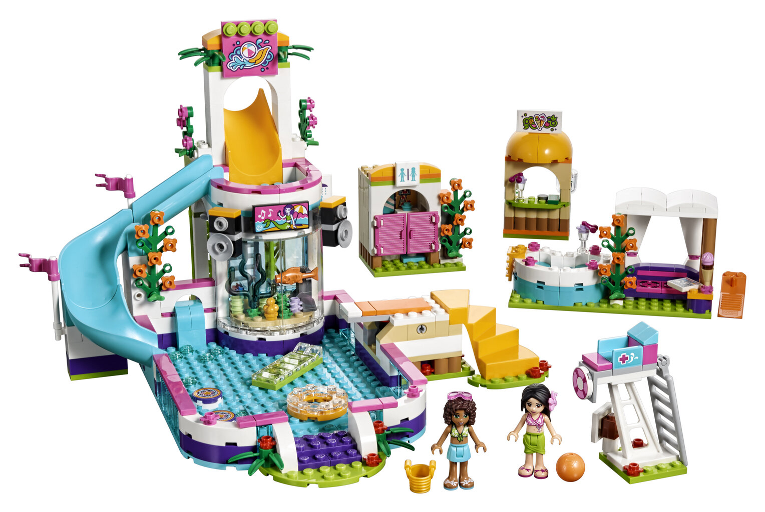 41313 LEGO® FRIENDS Hartleiko vasaros baseinas цена и информация | Konstruktoriai ir kaladėlės | pigu.lt