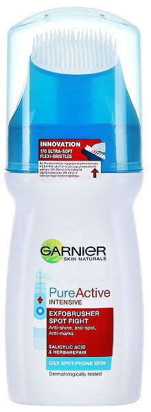 Veido prausiklis Garnier Pure Active Intense Exfobrusher 150 ml kaina ir informacija | Veido prausikliai, valikliai | pigu.lt