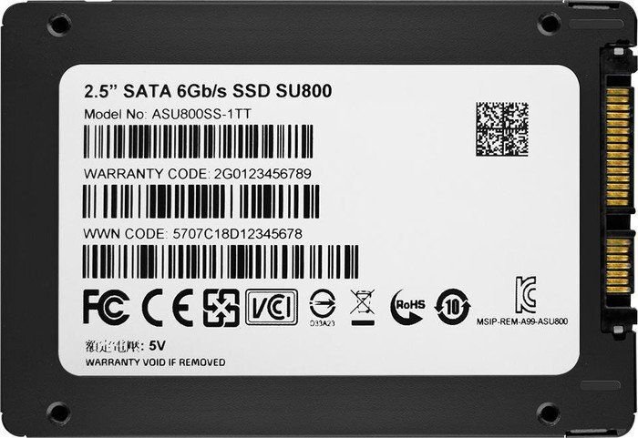 ADATA 1TB 2,5" SATA SSD Ultimate SU800 kaina ir informacija | Vidiniai kietieji diskai (HDD, SSD, Hybrid) | pigu.lt