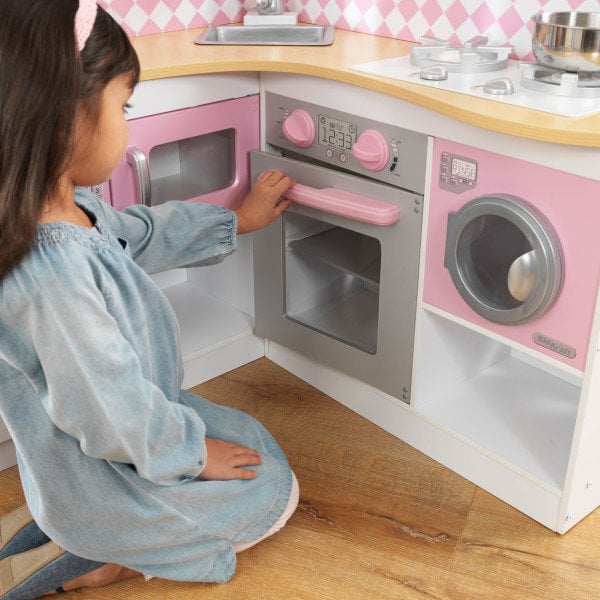 Virtuvėlė Kidkraft Grand Gourmet Corner Kitchen 53185 kaina ir informacija | Žaislai mergaitėms | pigu.lt