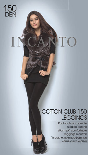 Incanto moteriškos tamprės Cotton Club 150 DEN, juodos kaina ir informacija | Pėdkelnės | pigu.lt