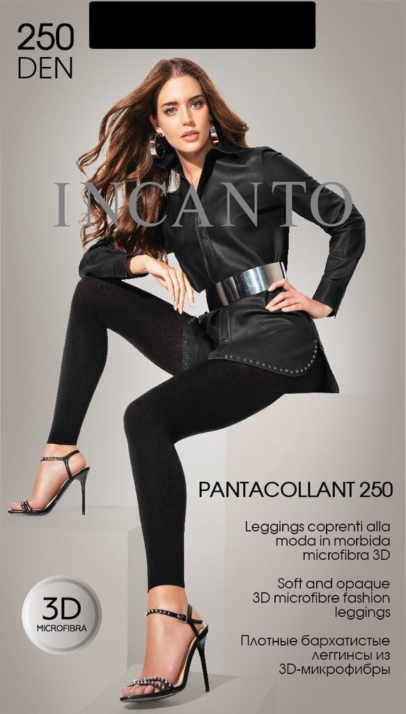 Incanto moteriškos tamprės Pantacollant 250 DEN, juodos spalvos kaina ir informacija | Pėdkelnės | pigu.lt