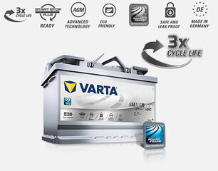 Аккумулятор Varta Silver AGM 70AH 760A E39 цена и информация | Аккумуляторы | pigu.lt