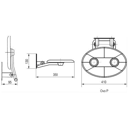Dušo kėdutė Ravak Ovo P II kaina ir informacija | Priedai vonioms, dušo kabinoms | pigu.lt