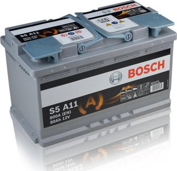 Akumuliatorius Bosch S5A11 AGM 80 AH 800A kaina ir informacija | Akumuliatoriai | pigu.lt