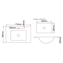 Раковина B8070E цена и информация | Раковины | pigu.lt