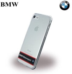 Силиконовый супер тонкий чехол-крышка BMW BMHCP7TRHNA Horizontal Logo Apple iPhone 7 4.7inch, прозрачный/темно синий цена и информация | Чехлы для телефонов | pigu.lt