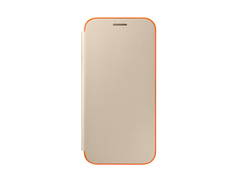 Atverčiamas dėklas Samsung Galaxy A520 Flip cover Neon, Auksinis kaina ir informacija | Telefono dėklai | pigu.lt