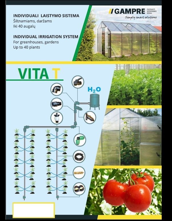 Vita T Laistymo sistema rezervuarui цена и информация | Šiltnamiai | pigu.lt