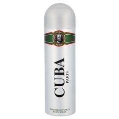 Purškiamas dezodorantas Cuba Green vyrams 200 ml kaina ir informacija | Cuba Paris Kvepalai, kosmetika | pigu.lt