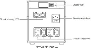 Socomec Netys PE1000 цена и информация | Источники бесперебойного питания (UPS) | pigu.lt