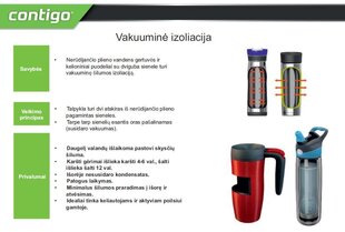 Termosinis puodelis Contigo Byron, 470 ml Gunmetal kaina ir informacija | Termosai, termopuodeliai | pigu.lt