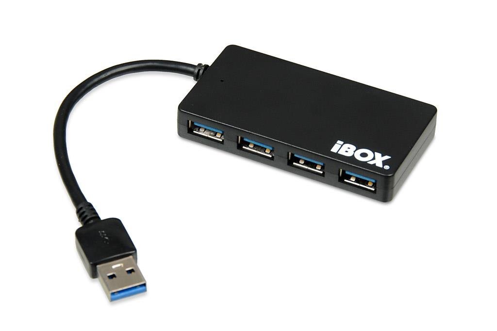 I-BOX HUB USB 3.0 SLIM, 4 jungčių, Juodas kaina ir informacija | Adapteriai, USB šakotuvai | pigu.lt